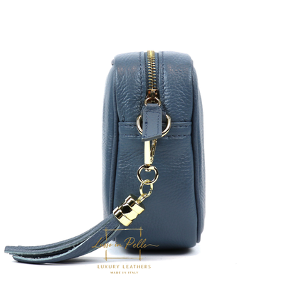 Sierra Genuine Italian Pebbled Leather Box Bag
