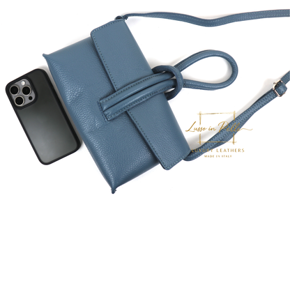 Rose Italian Versatile Leather Bag - Wrist Bag - Clutch Bag