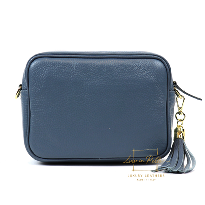 Sierra Genuine Italian Pebbled Leather Box Bag