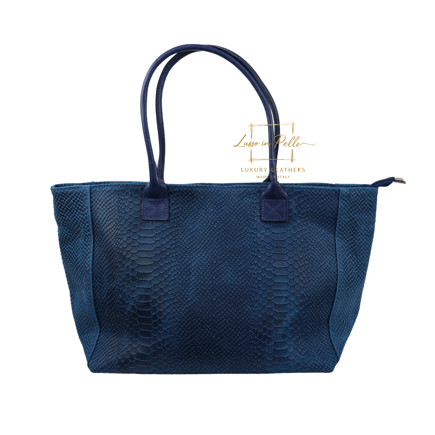Suede Snake Print Two Style Large Shopper Bag