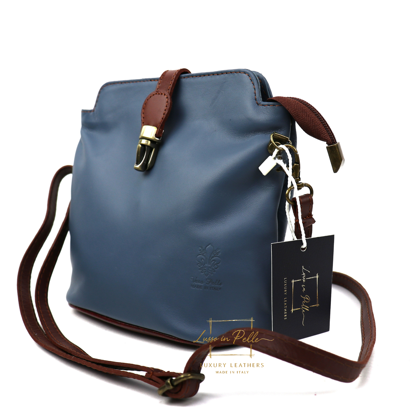 Vera Pelle Leather Crossbody Bag
