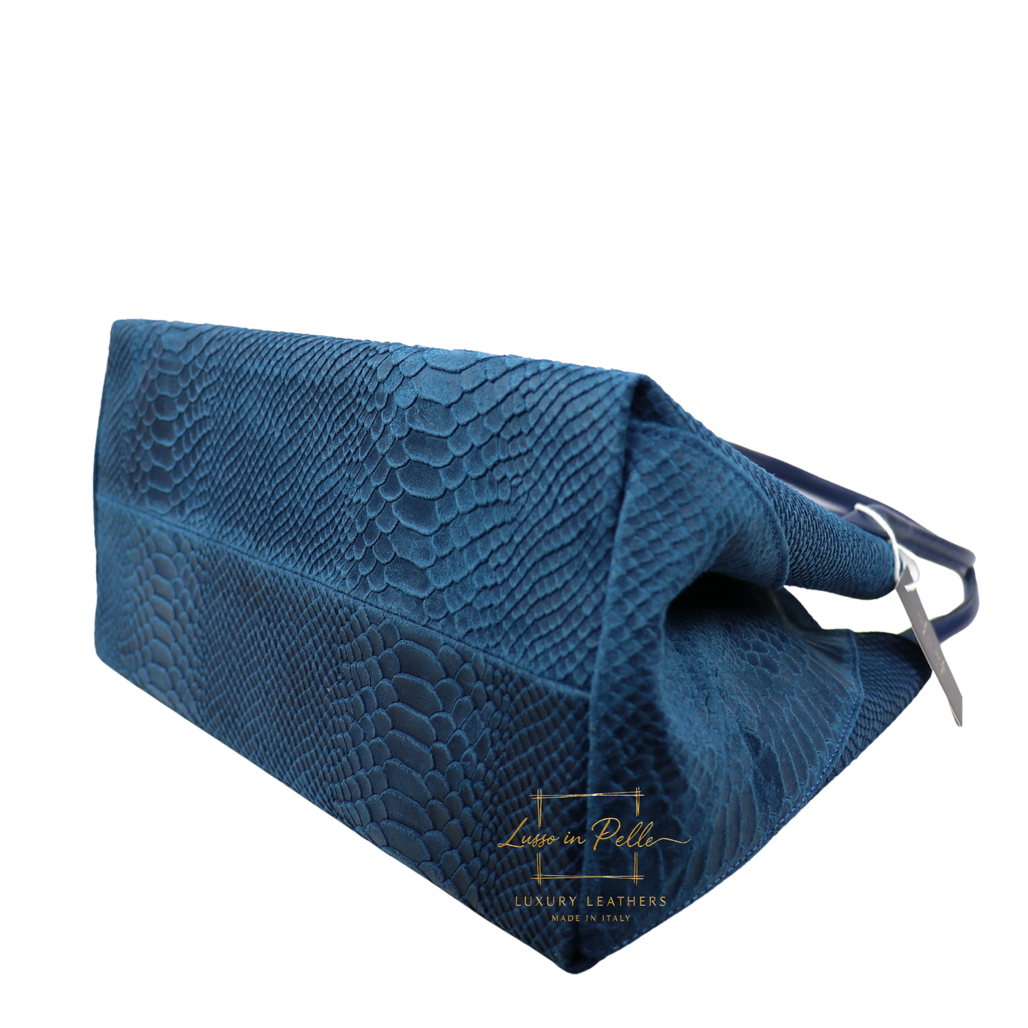Suede Snake Print Two Style Large Shopper Bag