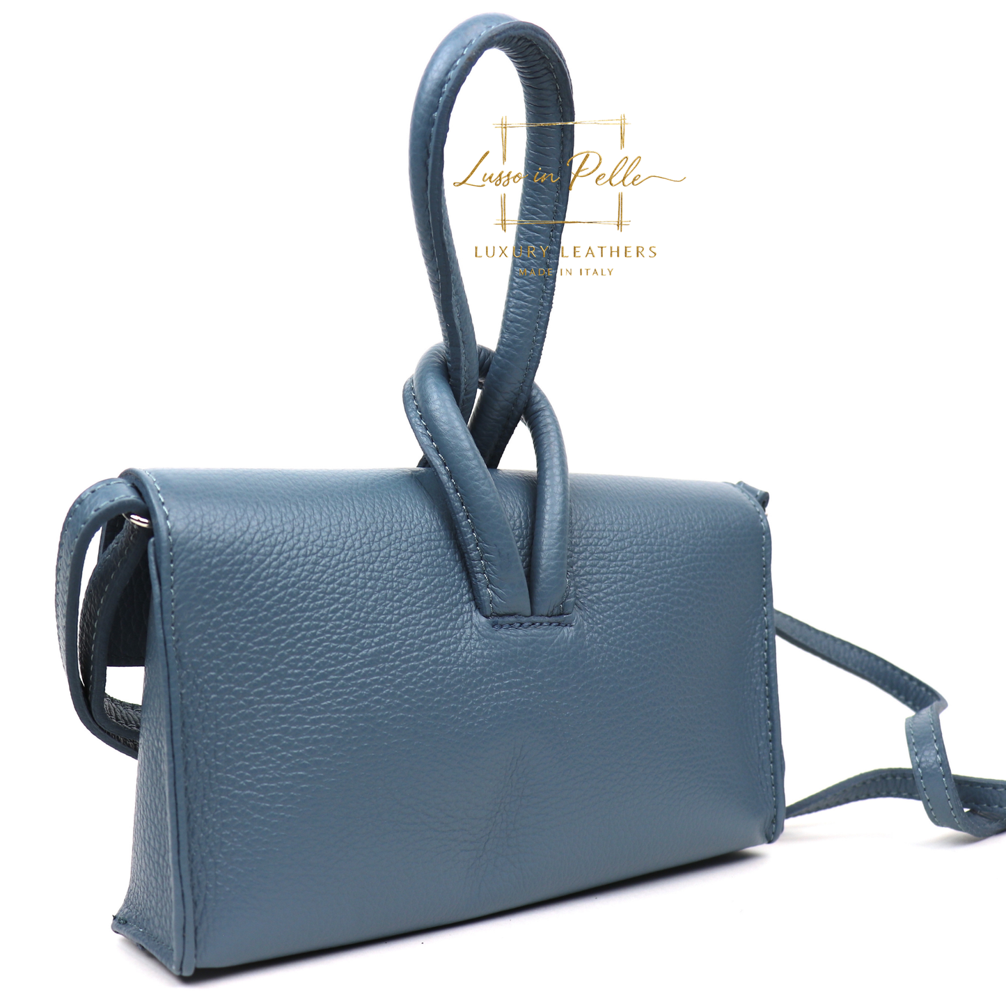 Rose Italian Versatile Leather Bag - Wrist Bag - Clutch Bag