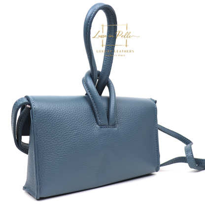 Rose Italian Versatile Leather Bag - Wrist Bag - Clutch Bag
