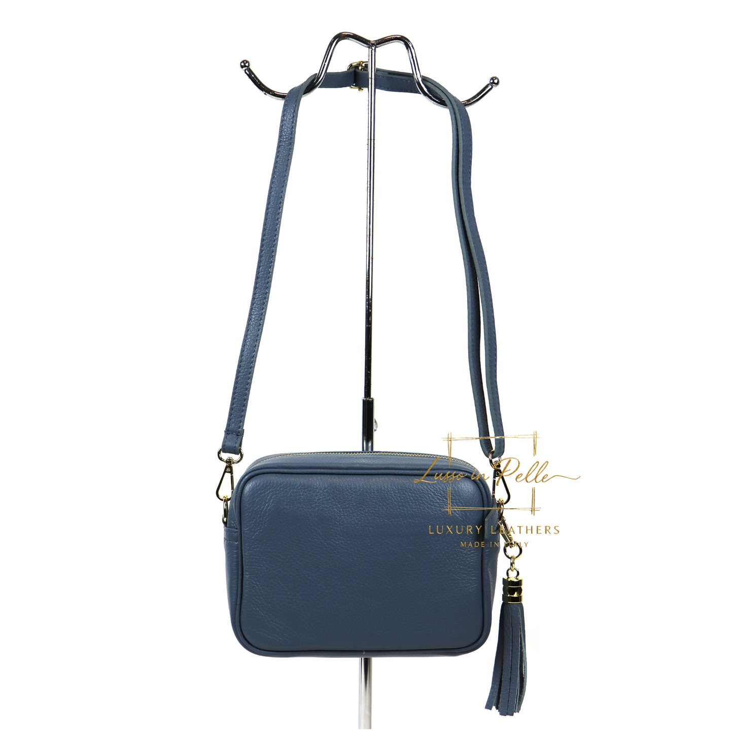 Sierra Genuine Italian Pebbled Leather Box Handbag