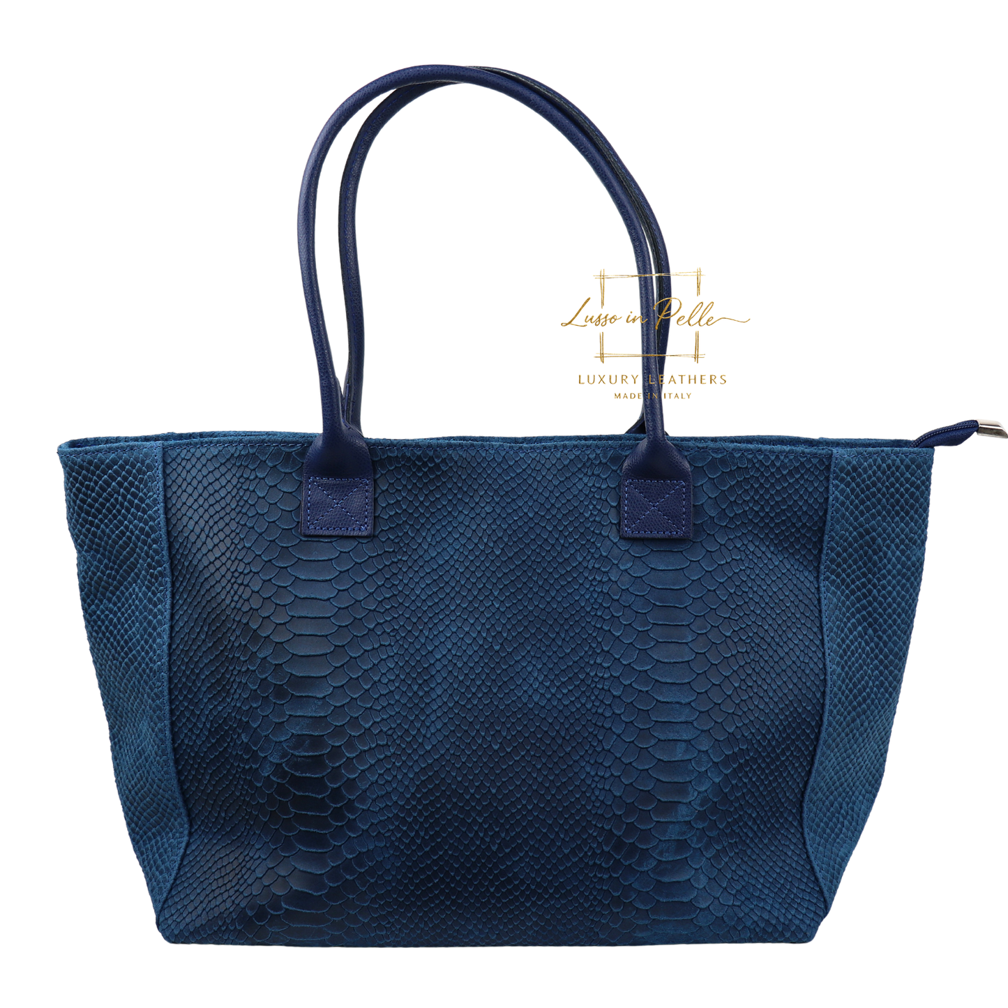 Suede Snake Print Two Style Large Shopper Bag