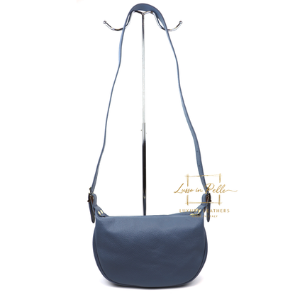 Half Moon Leather Crossbody Bag