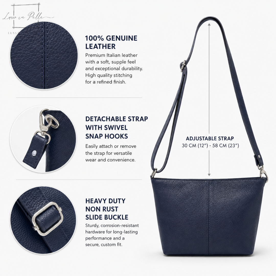 Luna Italian Leather Shoulder & Crossbody Bag
