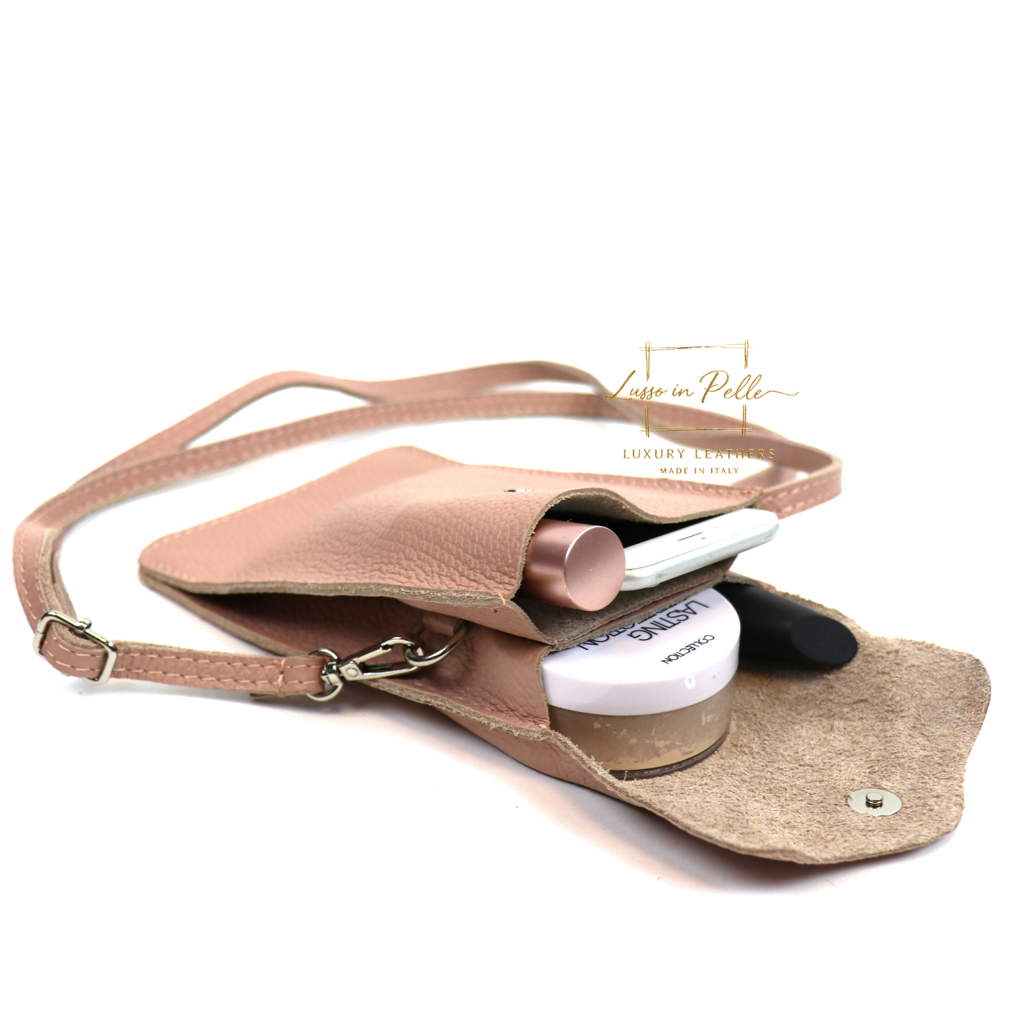 Minimalist Genuine Leather Crossbody Phone Bag