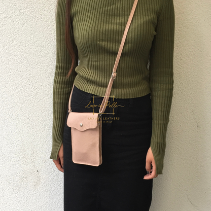 Minimalist Genuine Leather Crossbody Phone Bag
