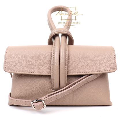 Rose Italian Versatile Leather Bag - Wrist Bag - Clutch Bag