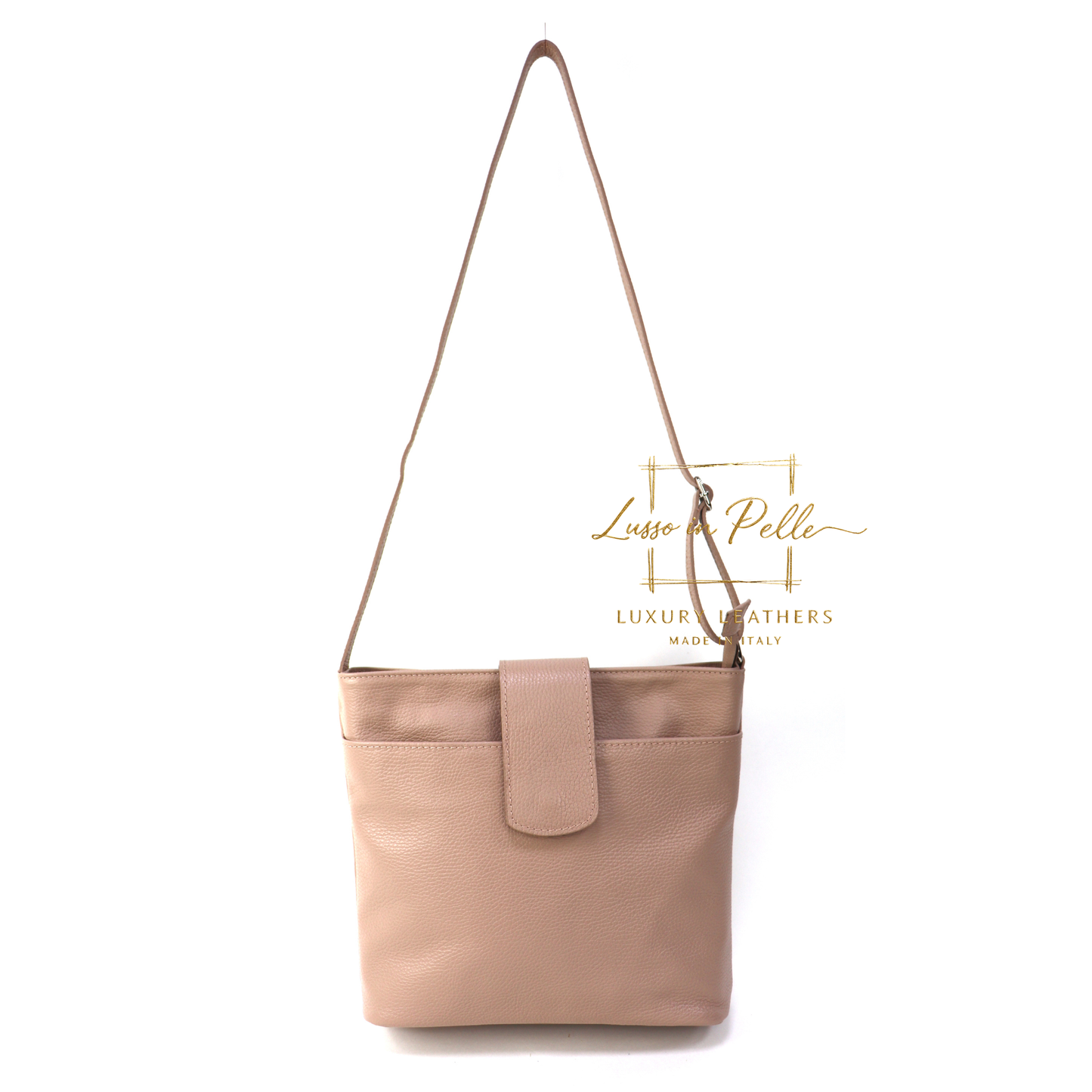 Italian Leather Shoulder/Crossbody Bag with Adjustable Straps