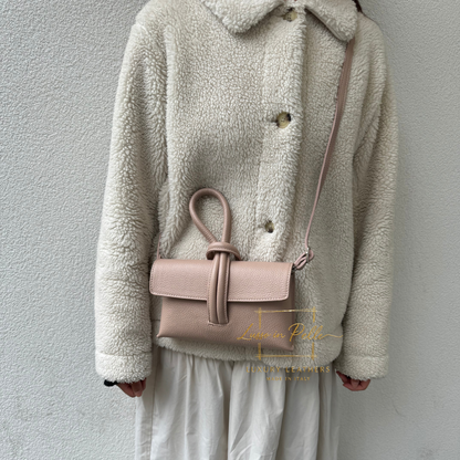 Rose Italian Versatile Leather Bag - Wrist Bag - Clutch Bag