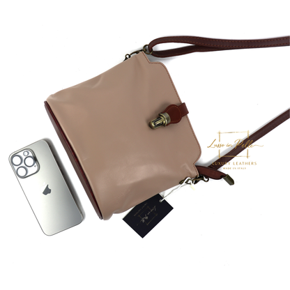 Vera Pelle Leather Crossbody Bag