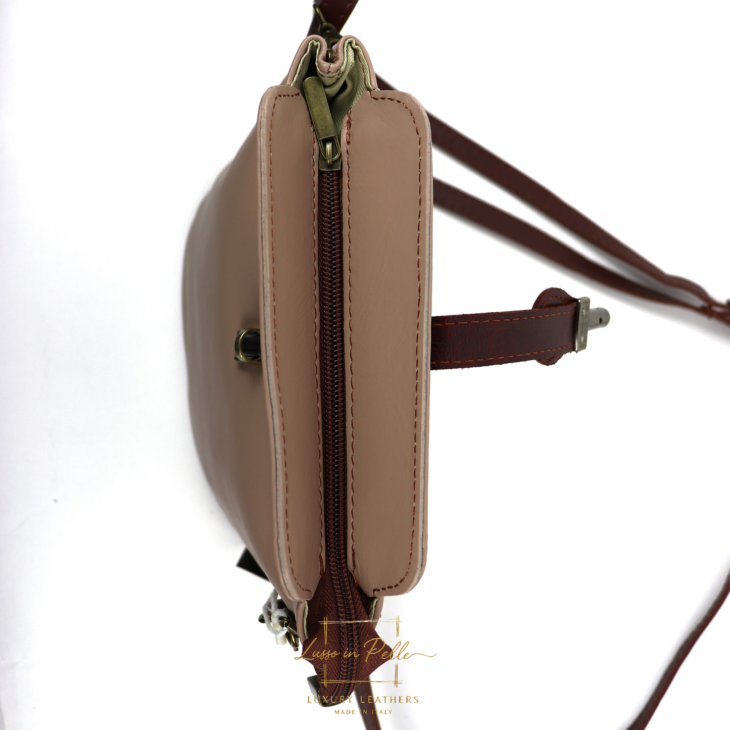 Vera Pelle Leather Crossbody Bag