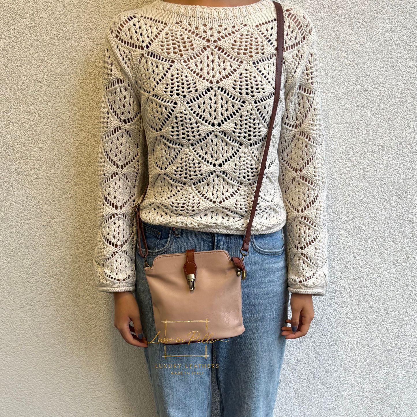 Vera Pelle Leather Crossbody Bag