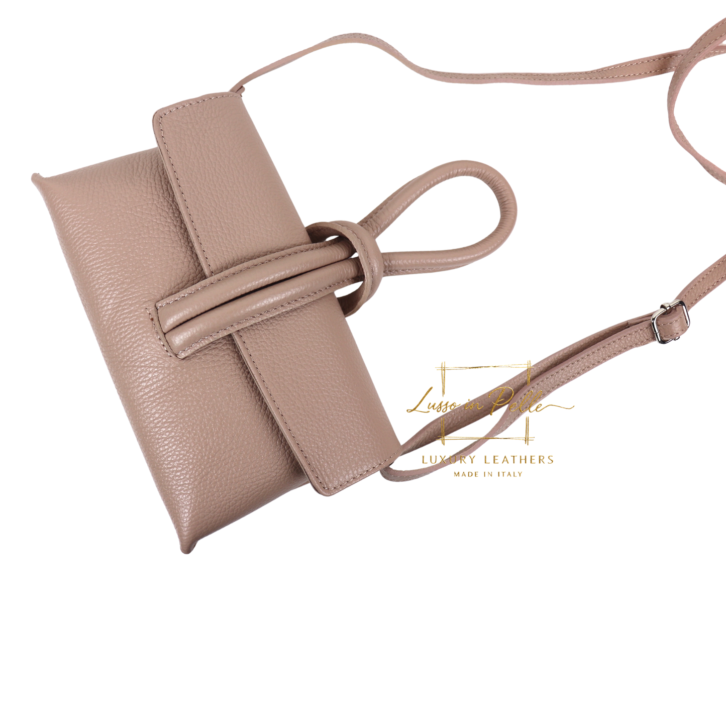 Rose Italian Versatile Leather Bag - Wrist Bag - Clutch Bag