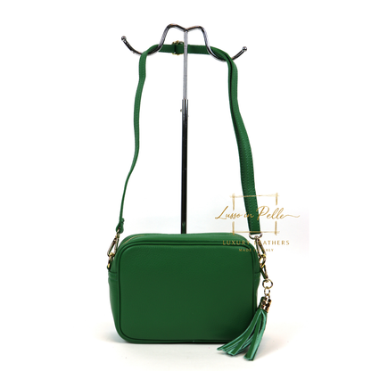 Sierra Genuine Italian Pebbled Leather Box Bag