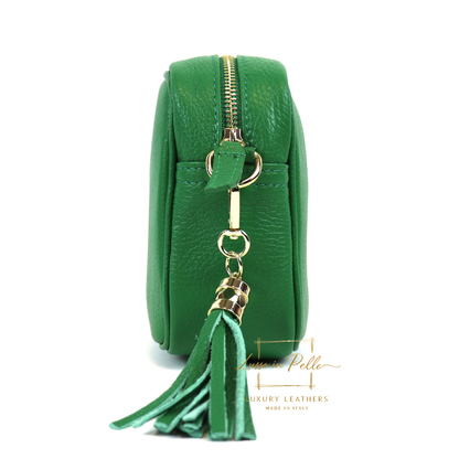 Sierra Genuine Italian Pebbled Leather Box Bag