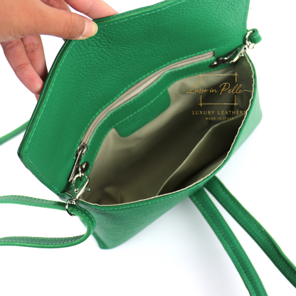 Rose Italian Versatile Leather Bag - Wrist Bag - Clutch Bag