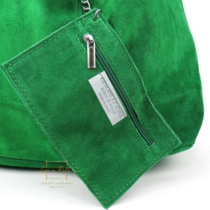 Cali Genuine Suede Hobo Slouchy Shoulder Bag
