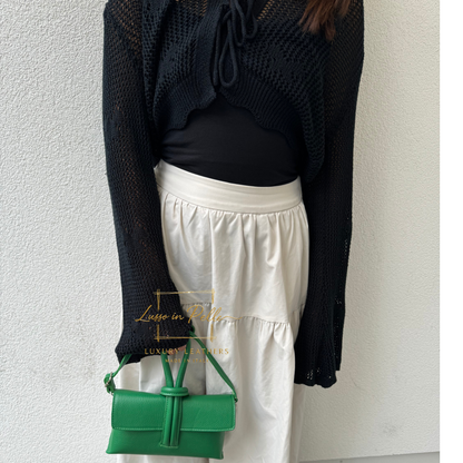 Rose Italian Versatile Leather Bag - Wrist Bag - Clutch Bag
