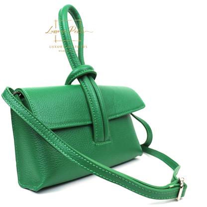 Rose Italian Versatile Leather Bag - Wrist Bag - Clutch Bag