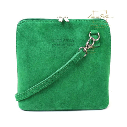 Ella Small Square Suede Crossbody Bag with Detachable Straps