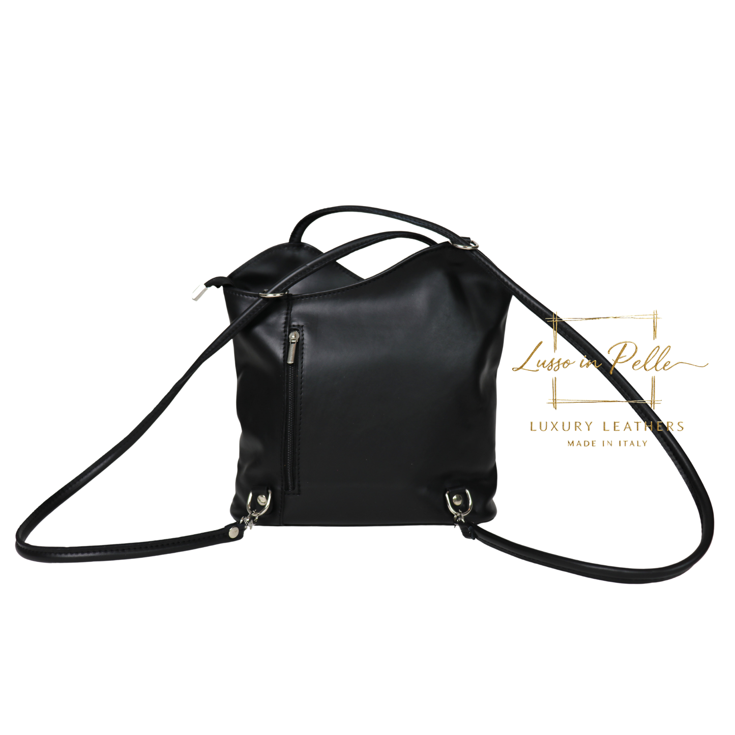 Nappa Leather Convertible Shoulder Bag & Backpack