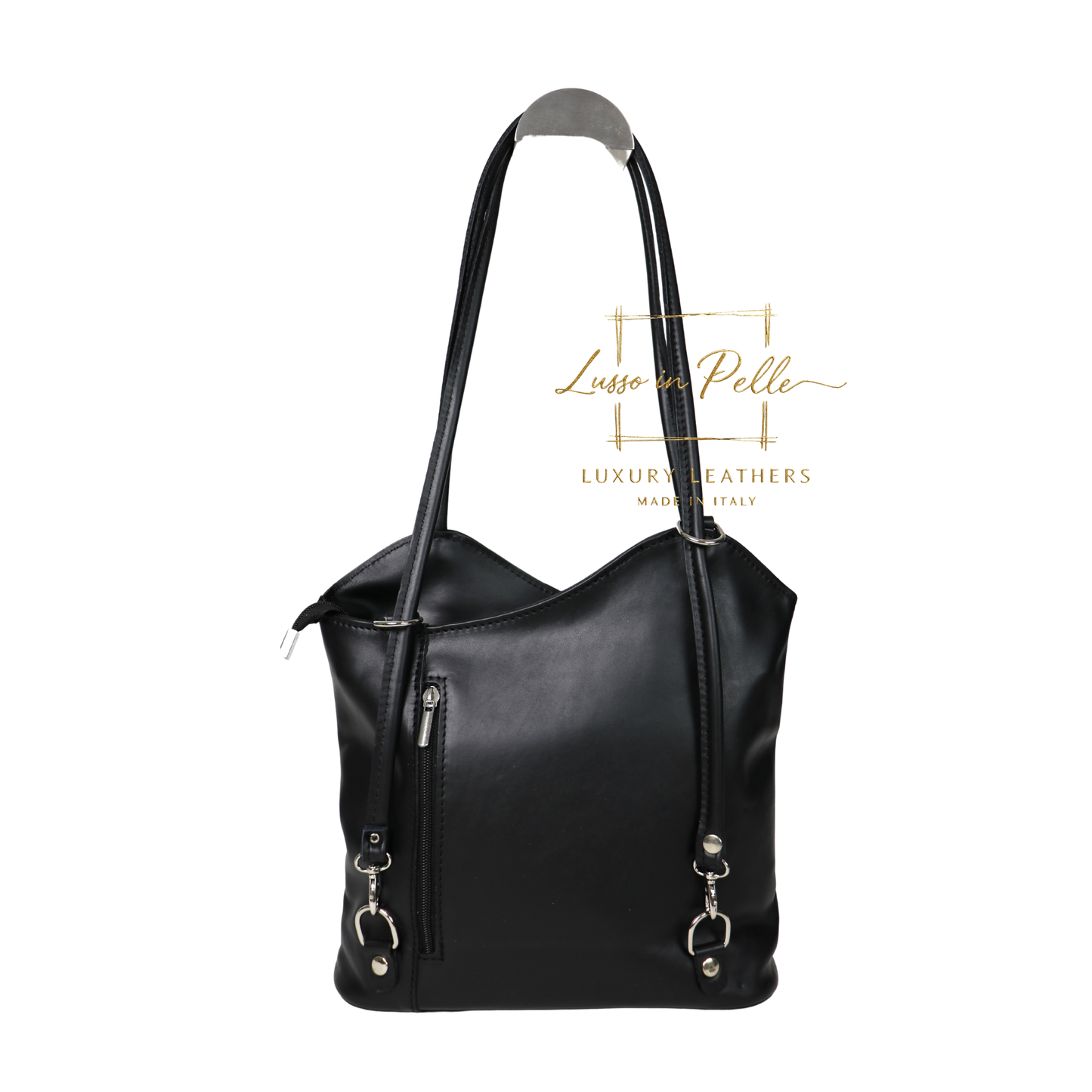 Nappa Leather Convertible Shoulder Bag & Backpack