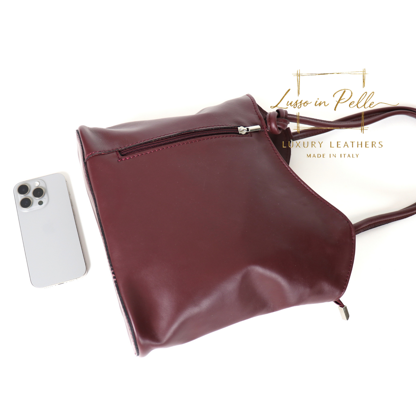 Nappa Leather Convertible Shoulder Bag & Backpack