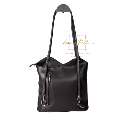 Nappa Leather Convertible Shoulder Bag & Backpack
