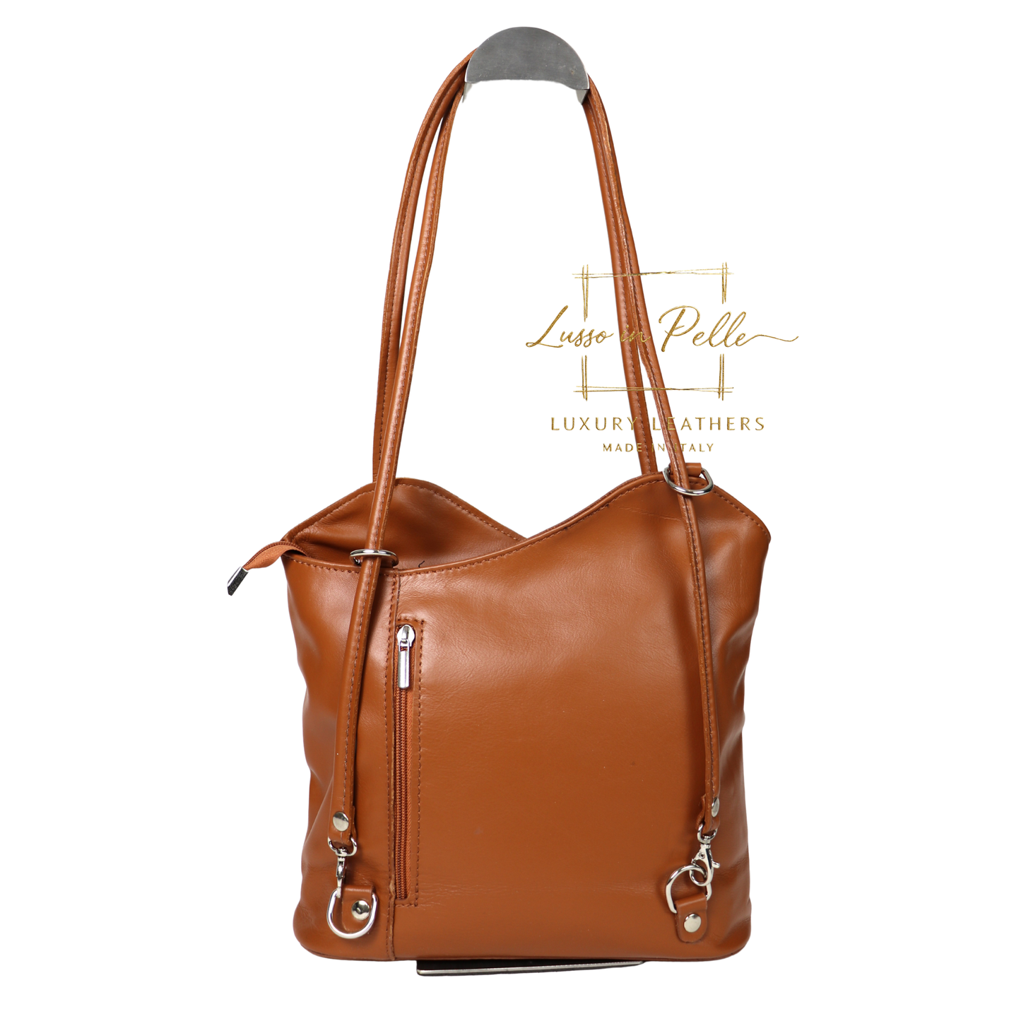 Nappa Leather Convertible Shoulder Bag & Backpack