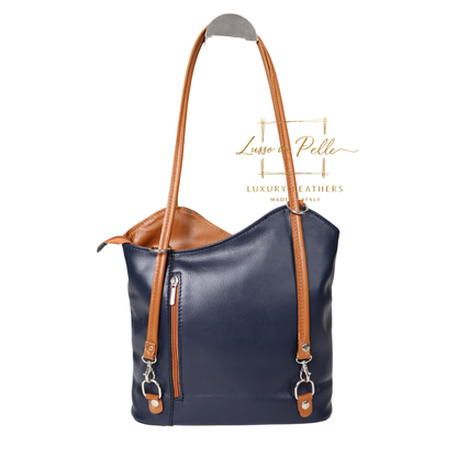 Nappa Leather Convertible Shoulder Bag & Backpack