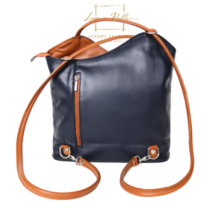 Nappa Leather Convertible Shoulder Bag & Backpack