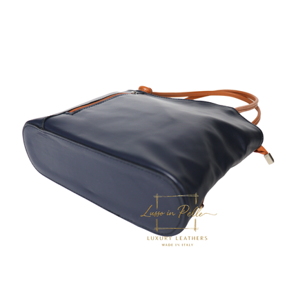 Nappa Leather Convertible Shoulder Bag & Backpack