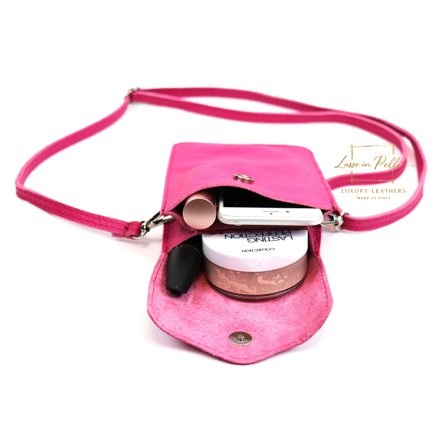 Minimalist Genuine Leather Crossbody Phone Bag