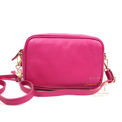 Sierra Genuine Italian Pebbled Leather Box Bag