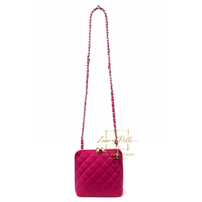 Ella Small Quilted Crossbody Bag with Gold Hardware