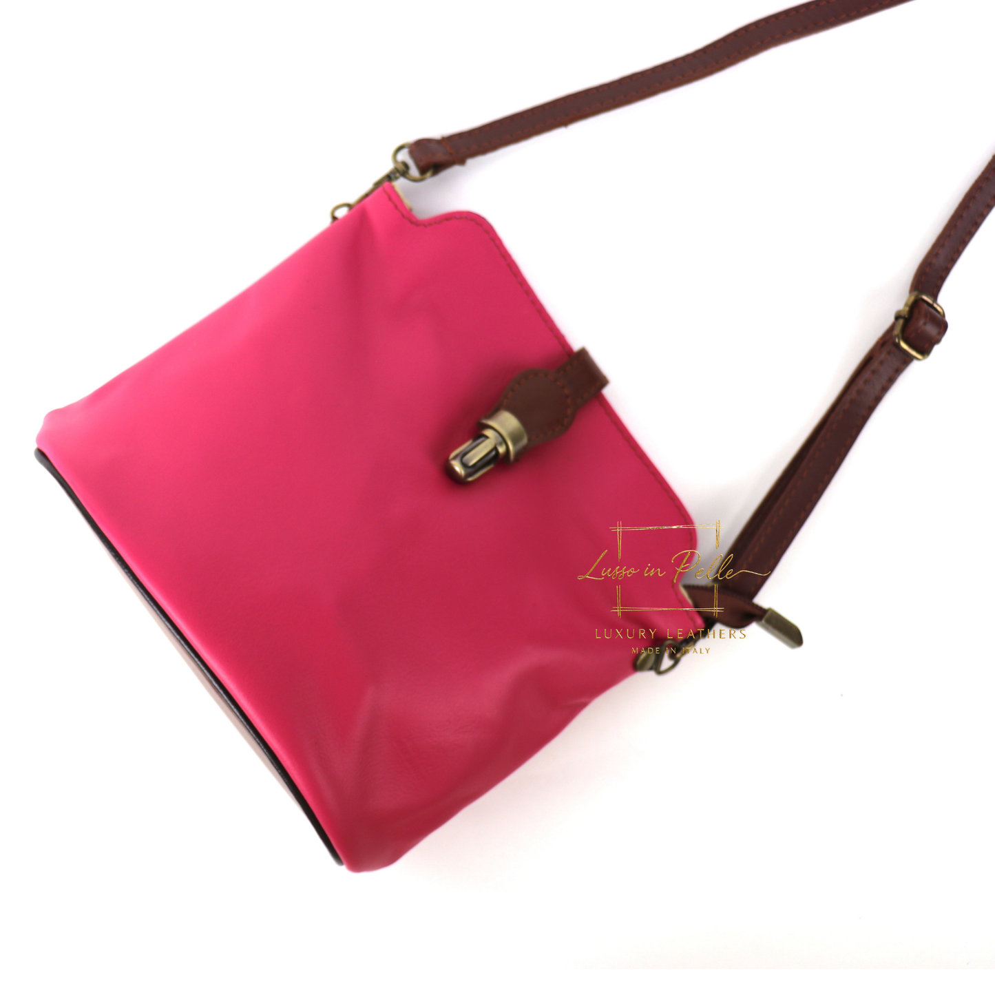 Vera Pelle Leather Crossbody Bag