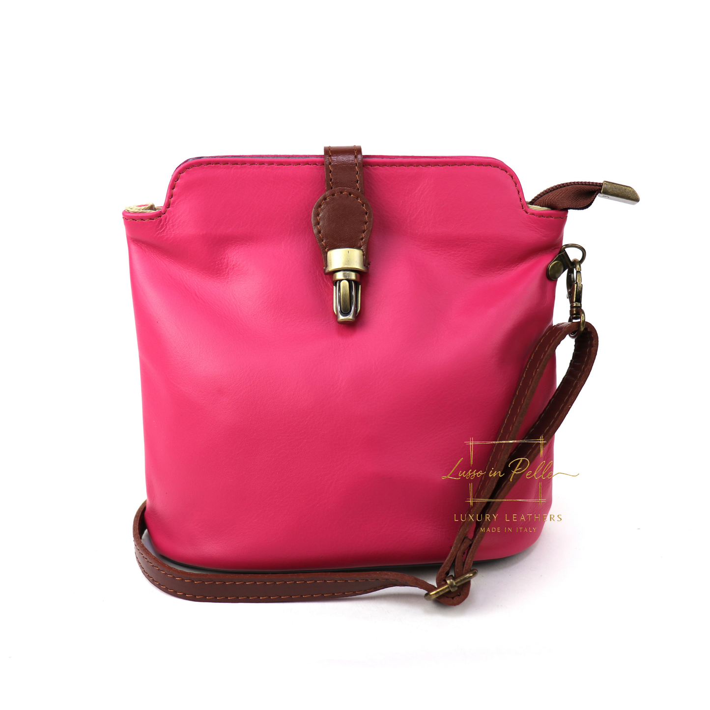 Vera Pelle Leather Crossbody Bag