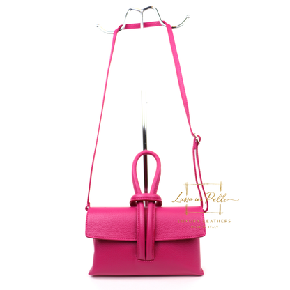 Rose Italian Versatile Leather Bag - Wrist Bag - Clutch Bag