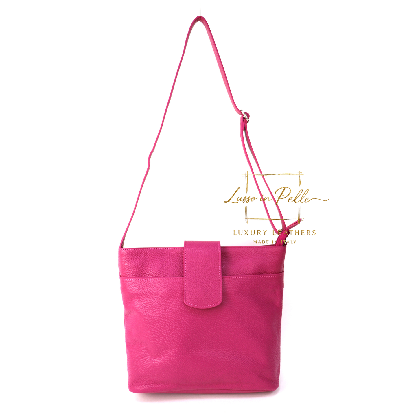 Italian Leather Shoulder/Crossbody Bag with Adjustable Straps