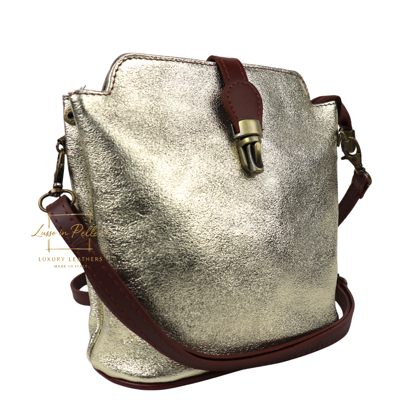 Vera Pelle Leather Crossbody Bag