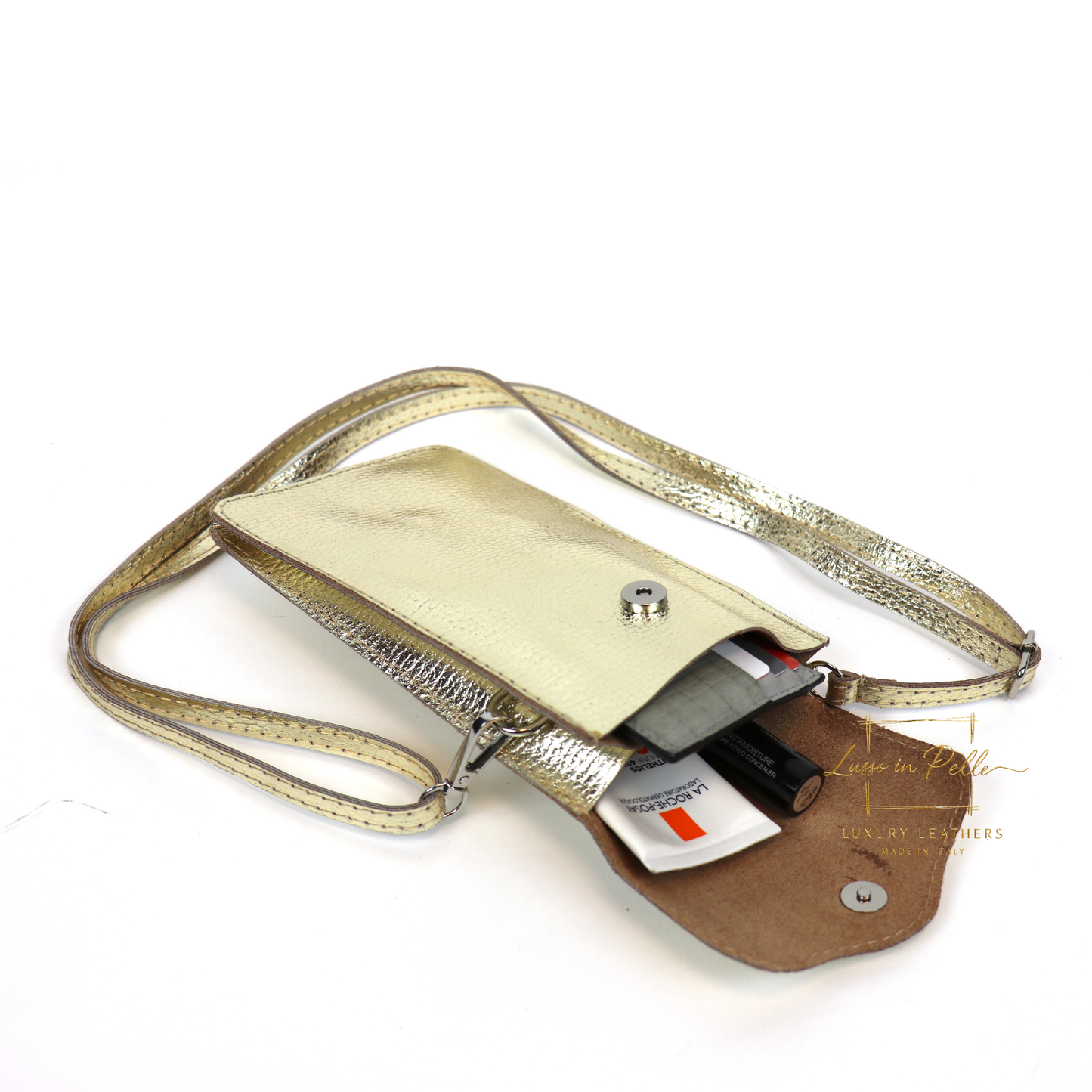 Minimalist Genuine Leather Crossbody Phone Bag