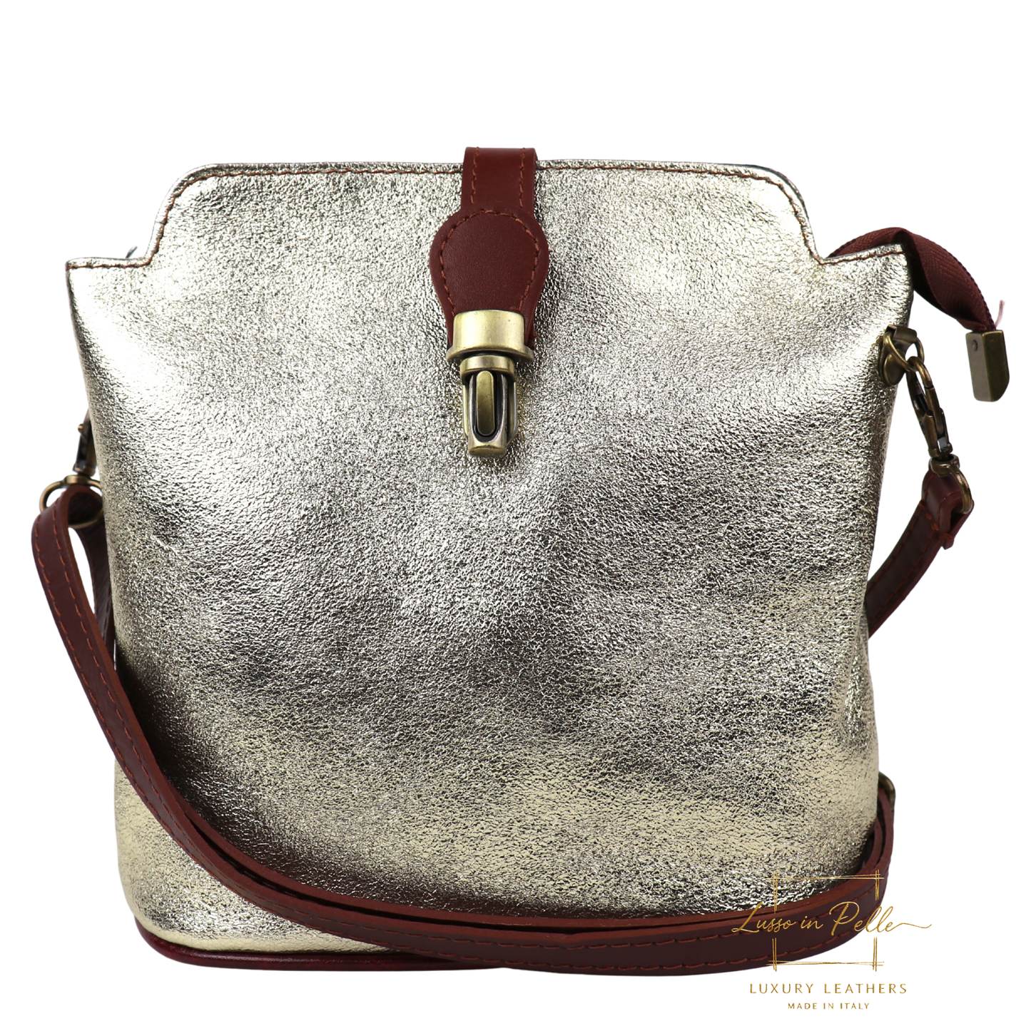 Vera Pelle Leather Crossbody Bag