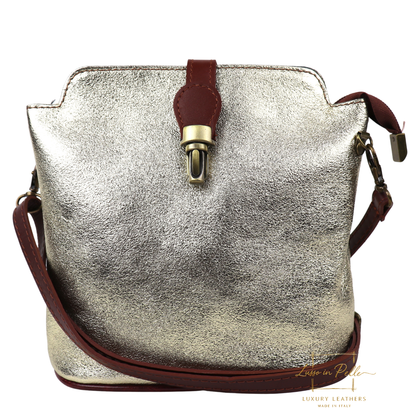 Vera Pelle Leather Crossbody Bag