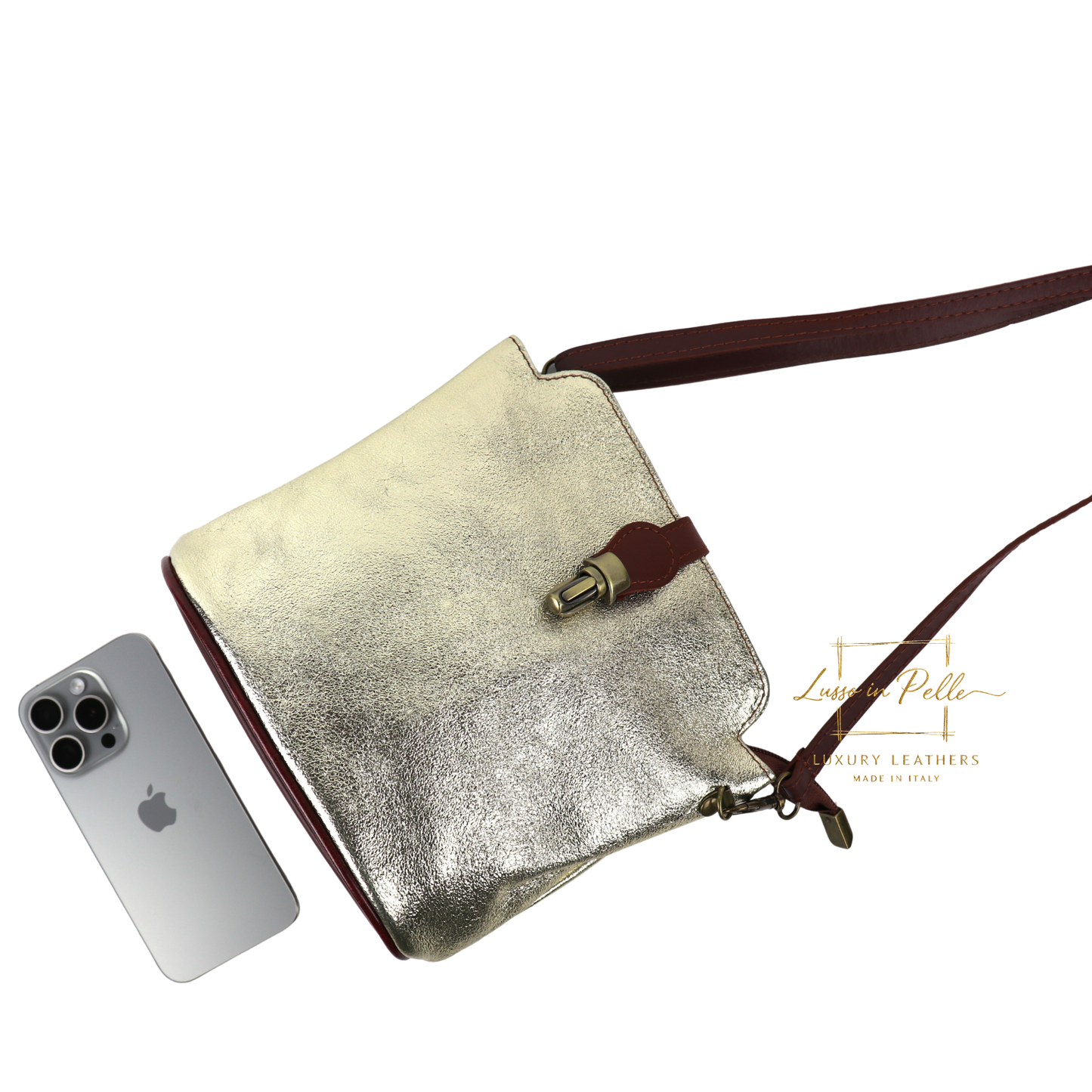 Vera Pelle Leather Crossbody Bag