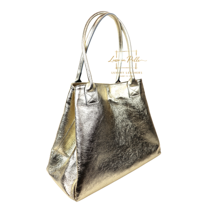 Suede Snake Print Two Style Large Shopper Bag