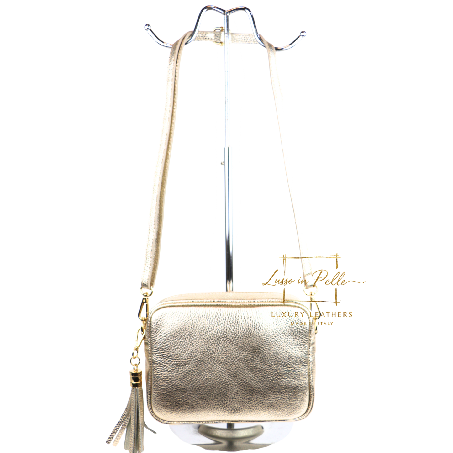 Sierra Genuine Italian Pebbled Leather Box Handbag